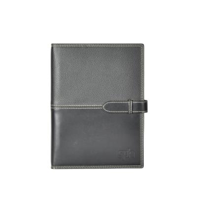 China Custom Organizer Custom Logo A4 Loose Leaf Folder, High Quality PU Leather Organizer for sale