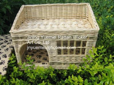 China wicker pet basket willow pet basket wicker dog bed wicker dog house kennels Christmas for for sale