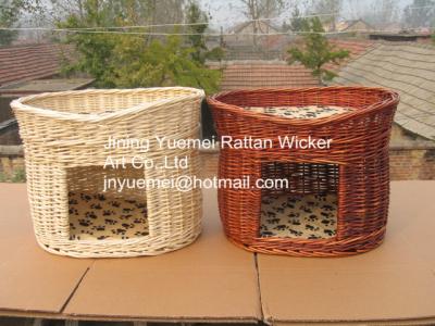 China wicker pet basket willow pet basket wicker dog bed wicker dog house kennels Christmas for your pets for sale