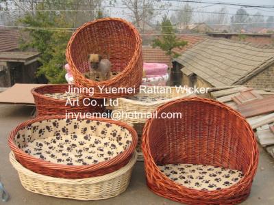 China wicker pet basket willow pet basket wicker dog bed wicker dog house kennels Christmas for your pets for sale