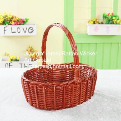 China wicker bread basket willow supermarket basket with handle different size for sale