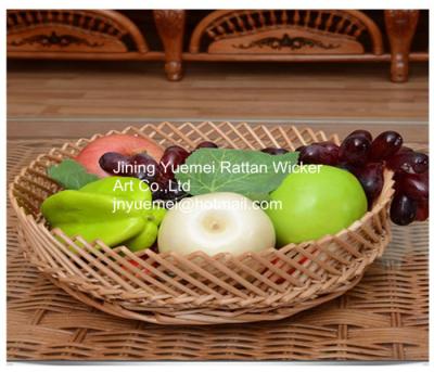 China 2016 wicker tray wicker fruit pallet wicker tray round shape for sale