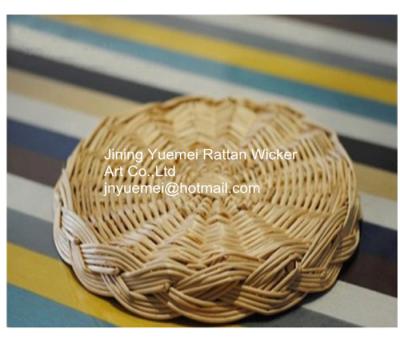 China 2016 wicker tray basket wicker storage basket willow fruit tray round shape for sale