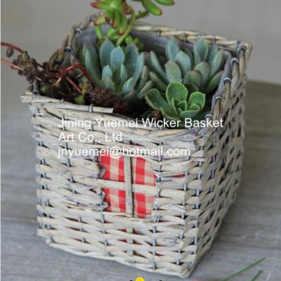 China home dicorative wicker garden basket willow flower basket willow plant basket manufacture for sale