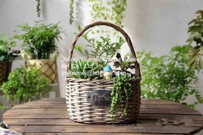 China wicker basket manufacturer wicker garden basket willow plant baskets stock fast shipment for sale