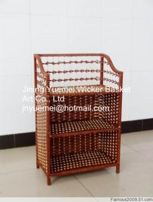 China rattan furniture shoe cabinet box bookshelf drawer storage holder rack layer rattan basket for sale