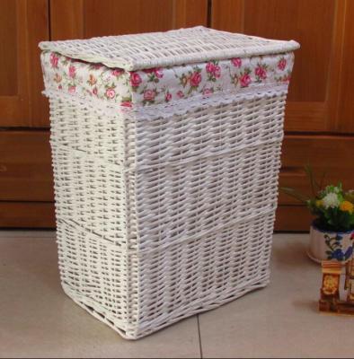 China Wicker laundry basket willow laundry basket water cleaning round square customized dimension manufacturer for sale