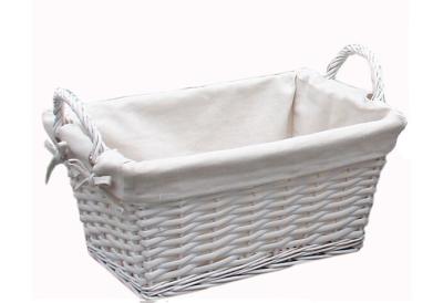 China wicker storage baskets with handle willow storage basket manufacturer square shape for sale