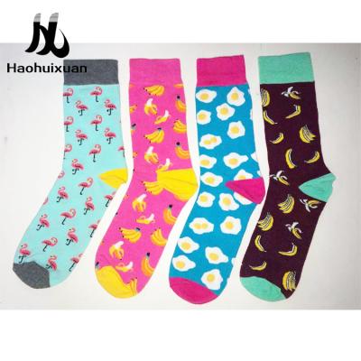 China Wholesale Happy Women's Spring Warm Socks Customized Antibacterial Mid-Carf for sale