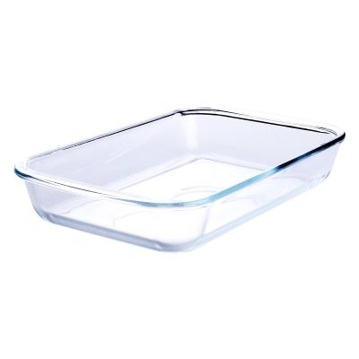 China Sustainable High Quality Borosilicate 1L Tempered Glass Bakeware Heat Resistant Mold for sale