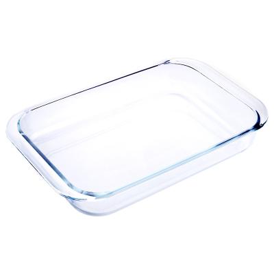 China Sustainable High Quality Heat Resistant Borosilicate 3.5L Tempered Glass Bakeware Mold for sale