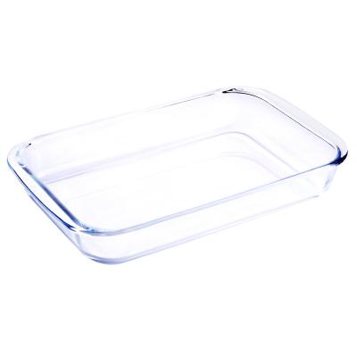 China Sustainable High Quality Borosilicate 2L Tempered Glass Bakeware Heat Resistant Mold for sale