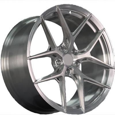 China custom silver 5X120 hollow drawn 6061-T6 aluminum alloy spoke 20X9.5J forged 6061 aluminum alloy wheels for sale