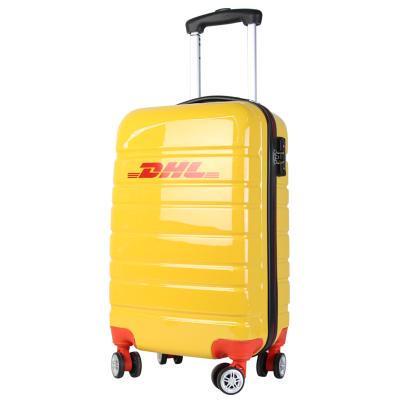 China DHL ABS PC Trolley Moving Luggage Customized Travel Trolley Luggage Printing Bag for sale