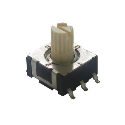 China 3.8mm Height 4 Stage SMD Vertical Rotary Switch R7604V1M-045R-R for sale