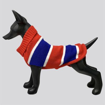 China Viable Round Neck Stripe Dog Cat Dog Pet Cloth Clothing Sweater Coat Jacket Jumper Dress Wide Wear for sale