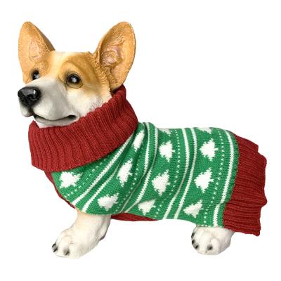 China Jacquard Christmas Dog Cat Pet Fabric Clothing Sweater Jacket Coat Jacket Jumper Dress Sustainable Wear for sale