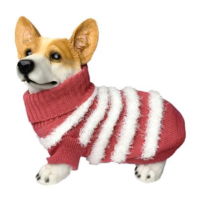 China Viable Cable-knit Dog Cat Pet Cloth Clothes Sweater Coat Jacket Fluffy Red Jumper Dress Wear for sale