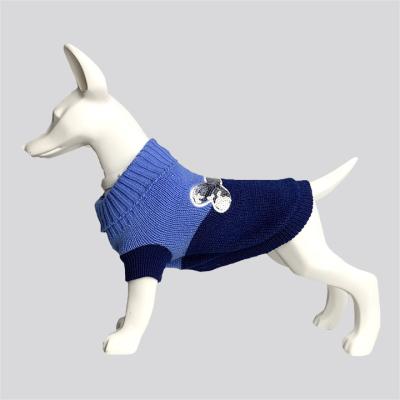 China Dark Light Blue Bead Embroidered Sequin Bone Cat Dog Pet Fabric Clothing Sweater Coat Jacket Jumper Dress Wear Viable for sale