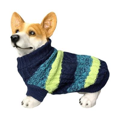 China Viable Round Neck Checkerboard Dog Cat Pet Cloth Pet Clothes Knitted Dog Sweater Free Pattern for sale