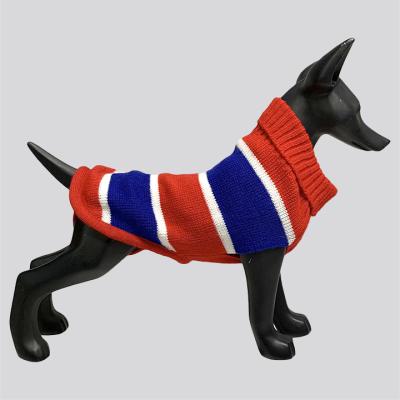 China Viable Round Neck Stripe Dog Cat Dog Pet Cloth Clothing Sweater Coat Jacket Jumper Dress Wide Wear for sale