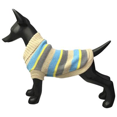 China Race Milan Yellow Dog Cat Cat Dog Pet Cloth Clothes Sweater Coat Jacket Jumper Dress Long-lasting Striped Thick And Thin Wear for sale