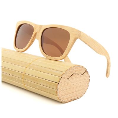 China CE Square Sunglasses Wooden Bamboo Sunglasses Polarized Promotional Sunglasses Custom Logo BS002 for sale