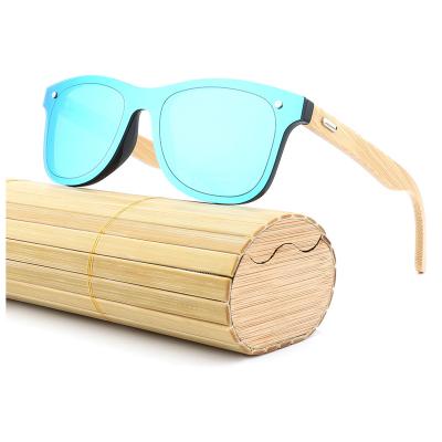 China TAC Polarized Promotional Sunglasses Custom Bamboo Wooden Logo BS006 One Piece Sun Glasses Sunglasses CE for sale