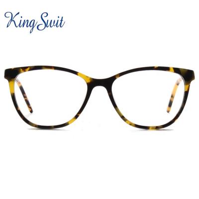 China 2019 Hot Selling Cat Eye Women Eyewear AM32 Acetate Glass Metal Frames Optical Frames Reading Glasses for sale