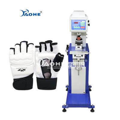 China Sporting Goods 1 color box set pad printer /single color boxing glove pad letterpress machine for sale