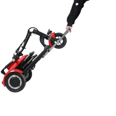 China Passenger Red Color Electric Folding Trike 250w Scooter Bicycle 3 Wheels Tricycle Adult for sale