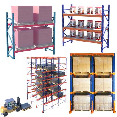 China Corrosion Protection Warehouse Push Back Cargo Rack Drive Into FIFO Shelves Pusher For Rackg Support Shelf for sale