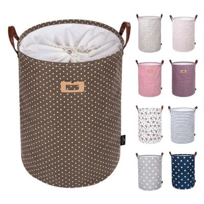 China Foldable Wash Clothes Dirty Laundry Storage Basket Bag With Handles for sale