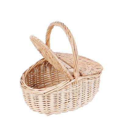 China Durable Outdoor Wicker Stored Travel Picnic Baskets Wholesale for sale