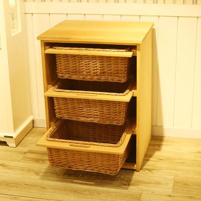 China Handmade Wicker Basket Eco Friendly Africa Drawer Material For Kitchen Storage for sale