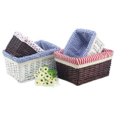 China Cheap custom size stocked storage wholesale wicker basket/storage wicker basket for sale