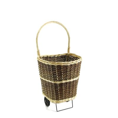 China High Quality Viable Willow Wicker Firewood Log Holder Basket for Storage for sale