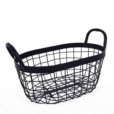 China Sustainable Kitchen Custom Metal Fruit Basket Small Iron Size Hanging Baskets for sale