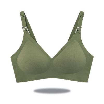 China Radiation Protection Free Sample Wireless Seamless Mom Bra Daily Lift Comfortable Wire Free Maternity Lactation Nursing Nursing Bra for sale