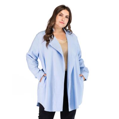 China New Hot Large Size Women's Long Sleeve Temperament White Women's Anorak Coat for sale