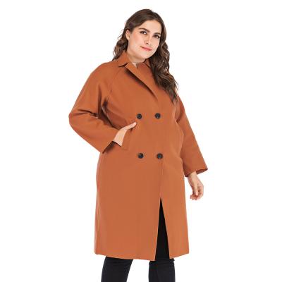 China 2021 viable new autumn and winter large size women's wool coat women's temperament coat long for sale