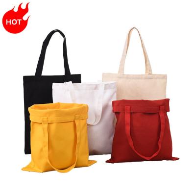 China Wholesale Promotional Reusable Eco Friendly Single Handled Custom Logo Shopping Tote Cotton Canvas Bag for sale