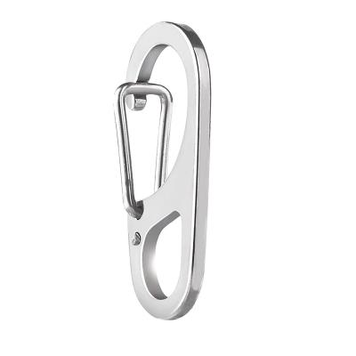 China Durable Stainless Steel D3 Mini Spring Carabiner D Shaped Paracord Buckle EDC Backpack Clasp Hook Key Chain SF Snap Clip for sale