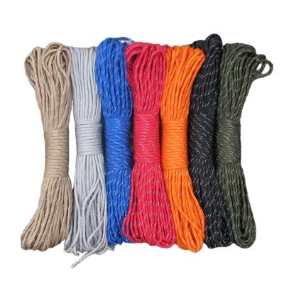 China Durable 31M Paracord 550 Paracord Tether Lanyard Rope Mil Spec Type III Climbing Survival Paracord 9 Strand Camping Paracord for sale