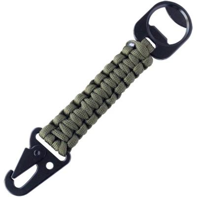 China Durable Outdoor Paracord With Corkscrew Car Key Chain Climb EDC Survival Tool Carabiner Hook Rope Backpack Key Backpack Buckle for sale