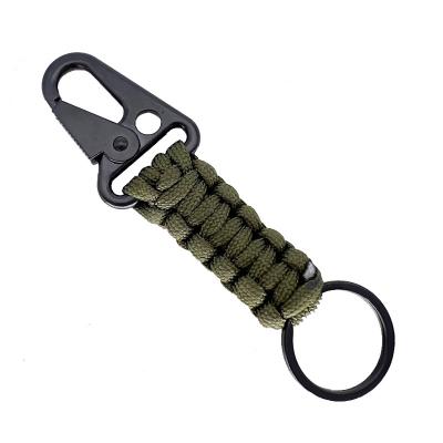 China Durable Military Paracord Cord Rope Emergency Knot Outdoor Survival Main Chain Ring Opener Camping Carabiner EDC Tool Kit for sale