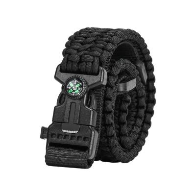 China 550lbs Army Rope Waist Belt Paracord Survival Durable Outdoor Multifunctional Tactical Handmade Belt Paracord Paracord Survival Belt for sale