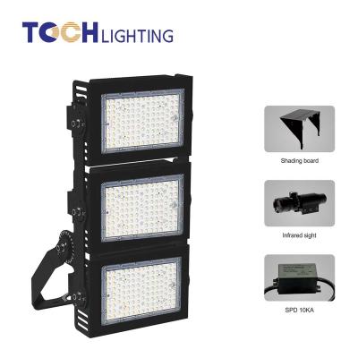 China Super Sports Stadiums 1000W LED Parking Flood Light 400W Apron Stadium Led Light High Mast 1000w 1200w 0-10V Dimming Waterproof Rate for sale