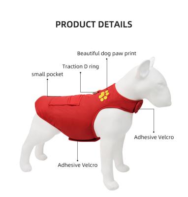 China Reversible Coat Vest Dog Plaid Dog Clothes Reversible Windproof Waterproof Cozy Sustainable Winter Warm Dog Clothes For Cold Weather Dog Jacket Fabric for sale