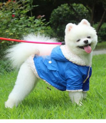 China Sustainable Dogs Coat Comfortable Warm Pet Clothes , Winter Plush Fleece Warm Dog Clothes With Hood For Medium Small Dog Cat for sale